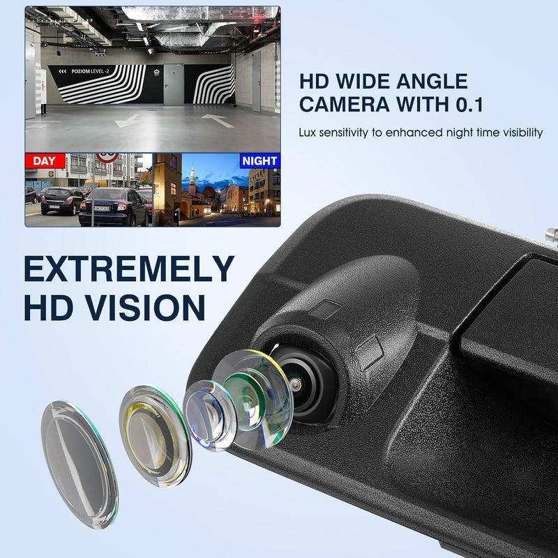 ACAUTO Tailgate Handle Backup Camera Fit for Toyota Tundra 2007-2013 Classic Tailgate Reversing Rear View Park Assist Camera RCA Plug Replaces 69090-0C051 86790-34011 86790-34030 - Image 4